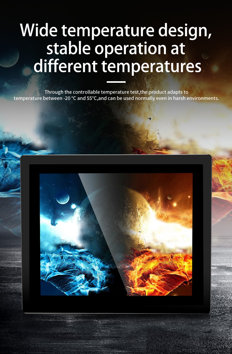 Wide temperature industrial panel PC operating from -20°C to 55°C in harsh environments