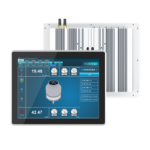 16.1" ultra-narrow bezel industrial panel PC with ARM and x86 architecture options.