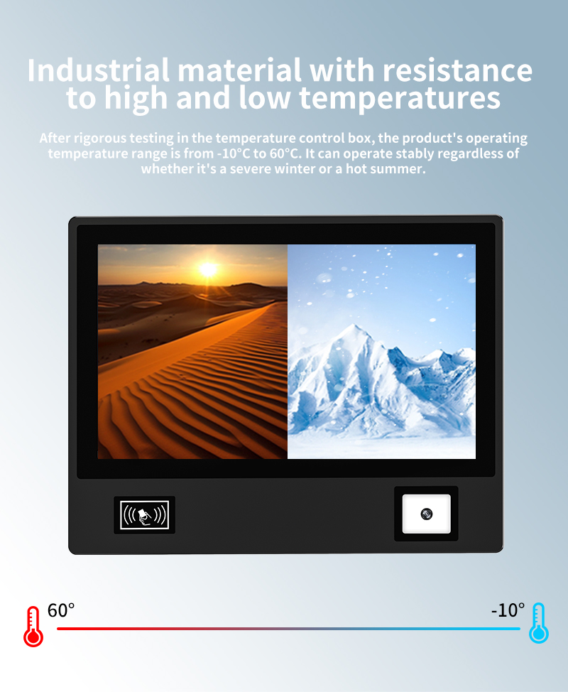 Wide temperature industrial PC resistant to extreme environments ranging from -10°C to 60°C for outdoor and harsh indoor applications.