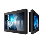 G2 series 17-inch industrial touch monitor with IP65 waterproof front panel and rugged aluminum enclosure.
