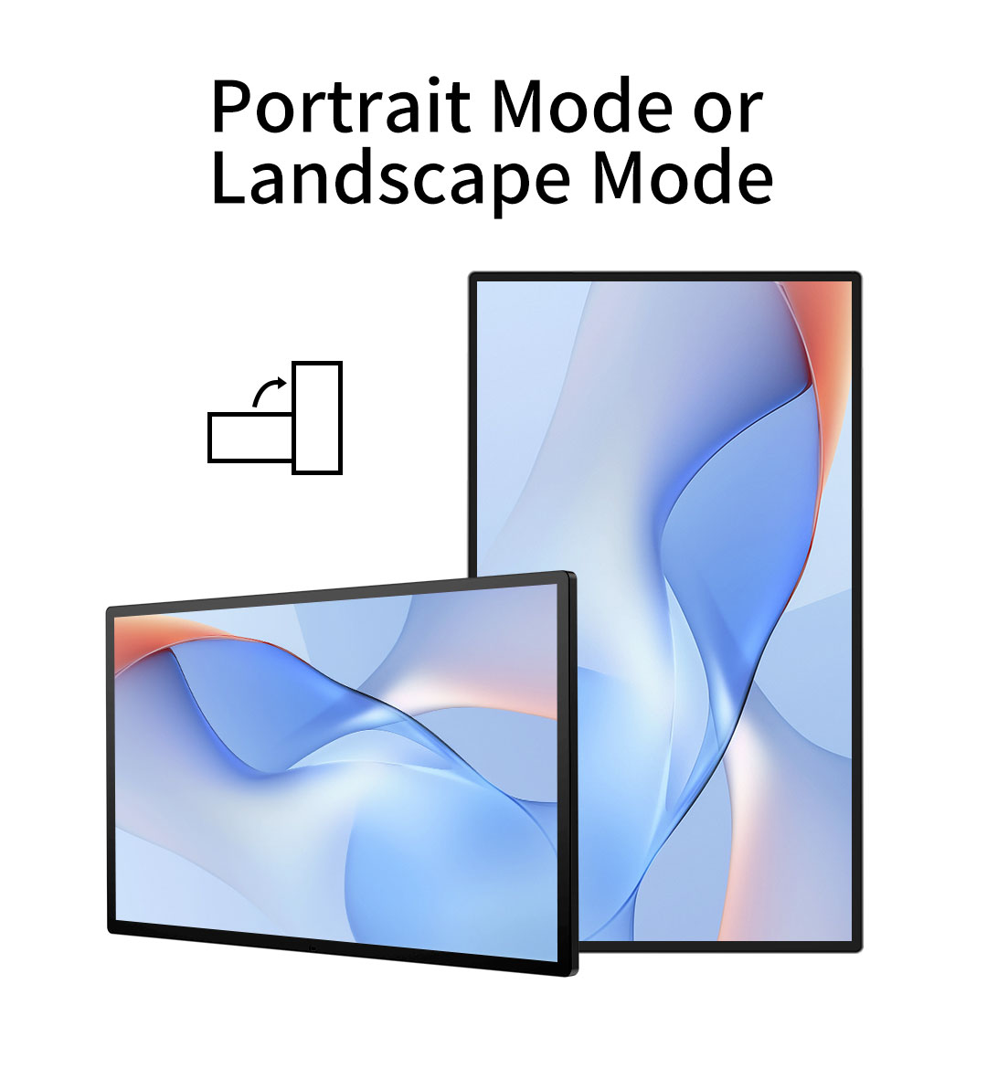 G3A Series Industrial Touch Panel PC supports both portrait mode and landscape mode for flexible display orientation