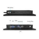 Industrial PC interface panel with dual LAN, USB, and COM ports for stable data transmission.