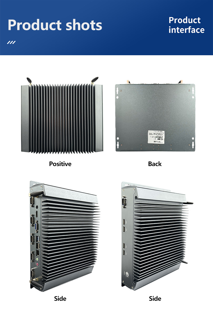 K2 Series Industrial Mini PC product real shots – front, back, and side views showing interface layout and compact industrial design